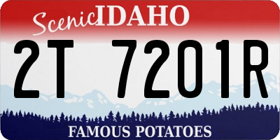 ID license plate 2T7201R