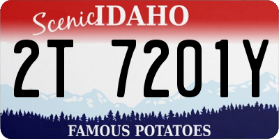 ID license plate 2T7201Y