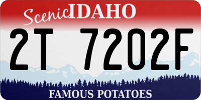 ID license plate 2T7202F