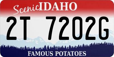 ID license plate 2T7202G