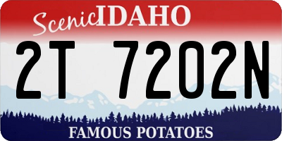 ID license plate 2T7202N