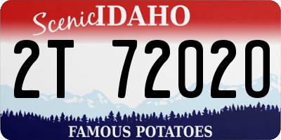 ID license plate 2T7202O