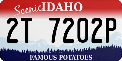 ID license plate 2T7202P