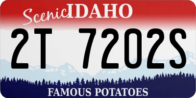 ID license plate 2T7202S