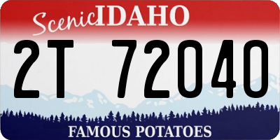 ID license plate 2T7204O