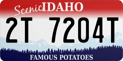 ID license plate 2T7204T