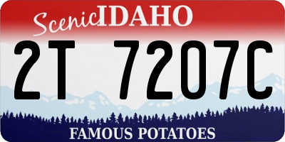 ID license plate 2T7207C