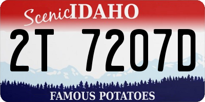 ID license plate 2T7207D