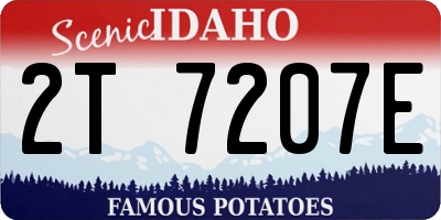 ID license plate 2T7207E