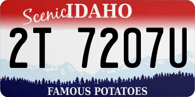 ID license plate 2T7207U