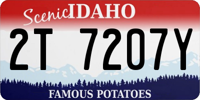 ID license plate 2T7207Y