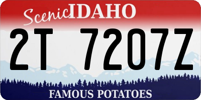 ID license plate 2T7207Z