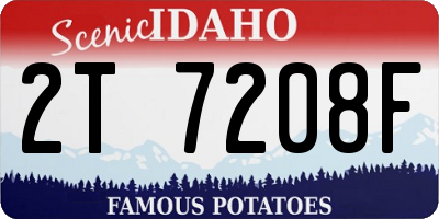 ID license plate 2T7208F