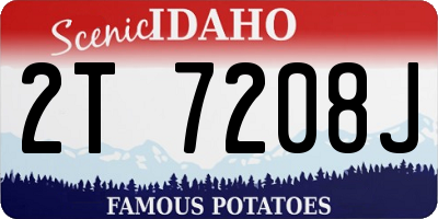 ID license plate 2T7208J
