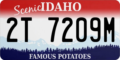 ID license plate 2T7209M