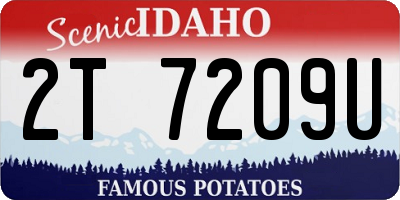 ID license plate 2T7209U