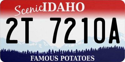 ID license plate 2T7210A