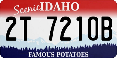 ID license plate 2T7210B