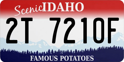 ID license plate 2T7210F
