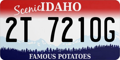 ID license plate 2T7210G