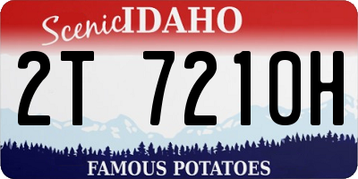 ID license plate 2T7210H