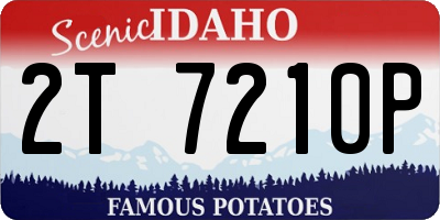 ID license plate 2T7210P