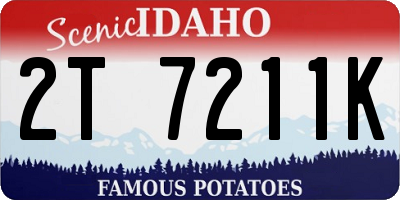 ID license plate 2T7211K