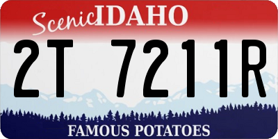 ID license plate 2T7211R