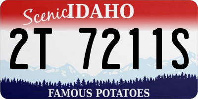 ID license plate 2T7211S