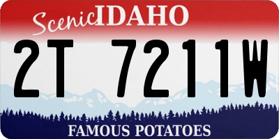 ID license plate 2T7211W