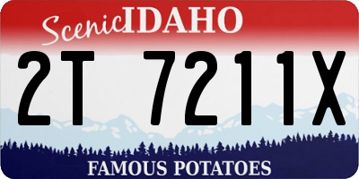 ID license plate 2T7211X