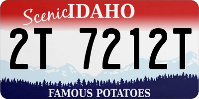 ID license plate 2T7212T