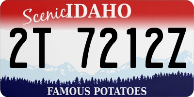 ID license plate 2T7212Z