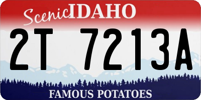 ID license plate 2T7213A