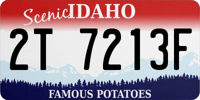 ID license plate 2T7213F