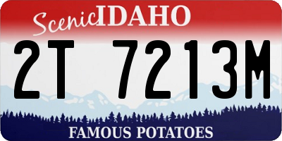 ID license plate 2T7213M