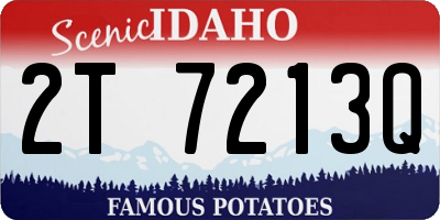 ID license plate 2T7213Q