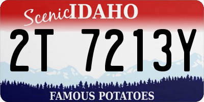 ID license plate 2T7213Y