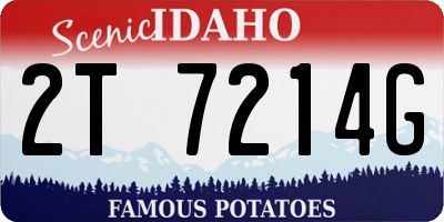 ID license plate 2T7214G
