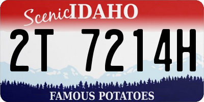 ID license plate 2T7214H