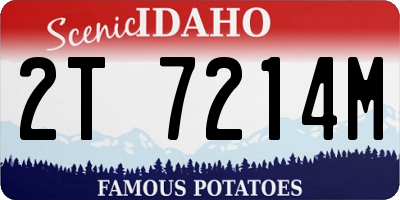 ID license plate 2T7214M