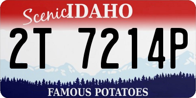 ID license plate 2T7214P