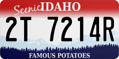 ID license plate 2T7214R