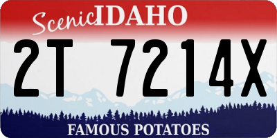 ID license plate 2T7214X