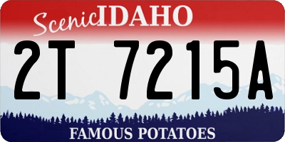 ID license plate 2T7215A