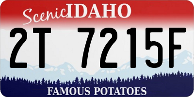 ID license plate 2T7215F