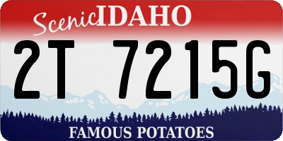 ID license plate 2T7215G