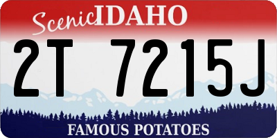 ID license plate 2T7215J