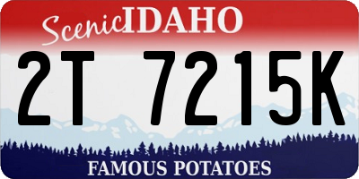 ID license plate 2T7215K