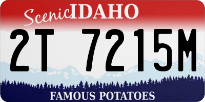 ID license plate 2T7215M